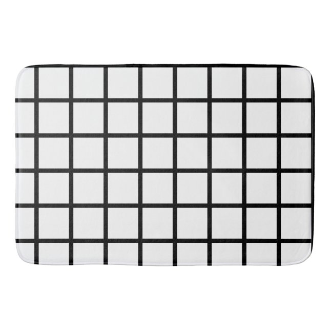 Tapis De Bain Volet Fenêtre noir et blanc (Devant)