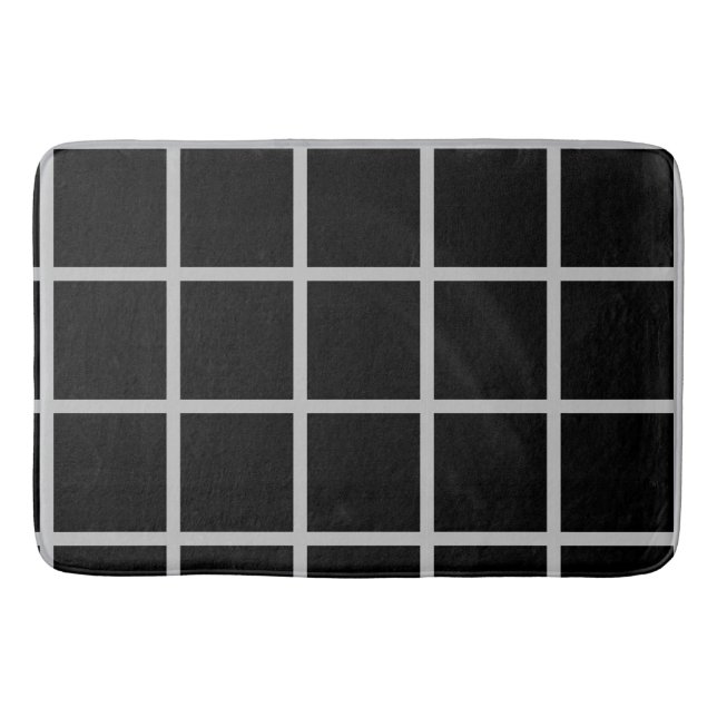 Tapis De Bain Volet Fenêtre noir et blanc (Devant)