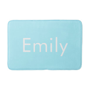 Tapis De Bain Votre propre nom ou mot   Ciel bleu doux