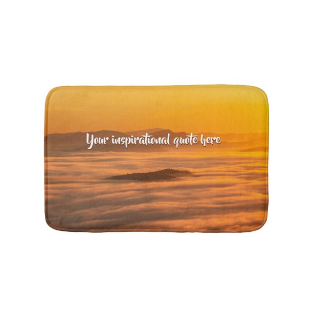 Tapis De Bain Votre soleil de texte personnalisé au-dessus du pa (Devant)