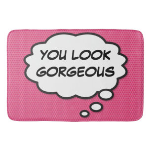 Tapis De Bain VOUS AVEZ L'AIR GORGE Penser bulle rose