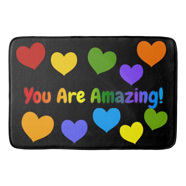 Tapis De Bain Vous Êtes Extraordinaire Rainbow Text (Devant)