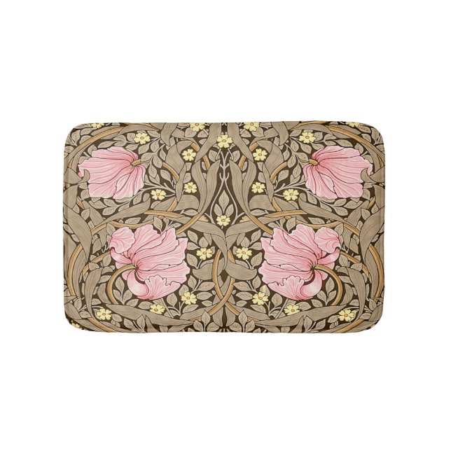 Tapis De Bain W Morris Pimpernel Motif en Pink & Sepia (Devant)