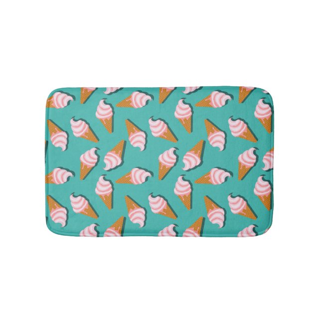 Tapis De Bain Waffle cones ice cream and frozen yogurt pattern (Devant)