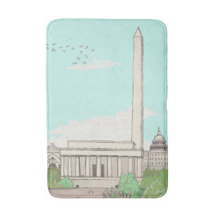 Tapis De Bain Washington D.C Capitale des USA Landmarks
