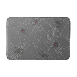 Tapis De Bain Web et citrouilles d'araignées d'Halloween