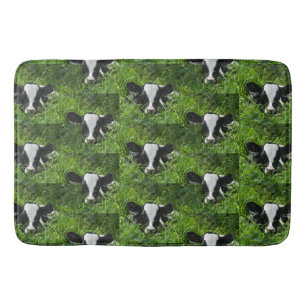 Tapis De Bain Western Farm Ranch Holstein Calf Dans L'Herbe