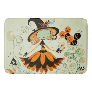 Tapis De Bain whimsical/sorcière/citrouille/chute