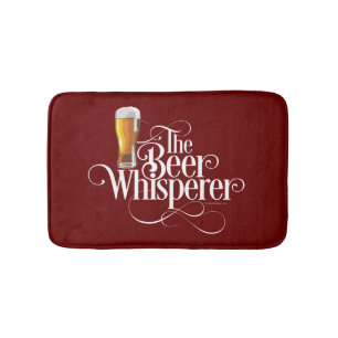 Tapis De Bain Whisperer de bière (blanc)