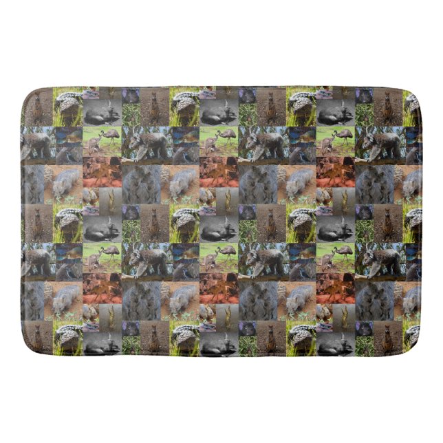 Tapis De Bain Wild Wonders : Captivant Australian Photo Collage (Devant)