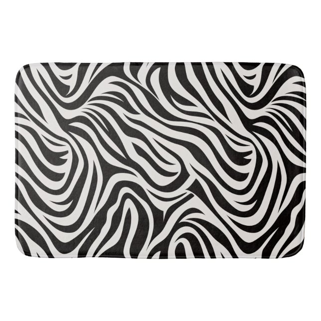 Tapis De Bain Wild Zebra Bathroom Mat (Devant)