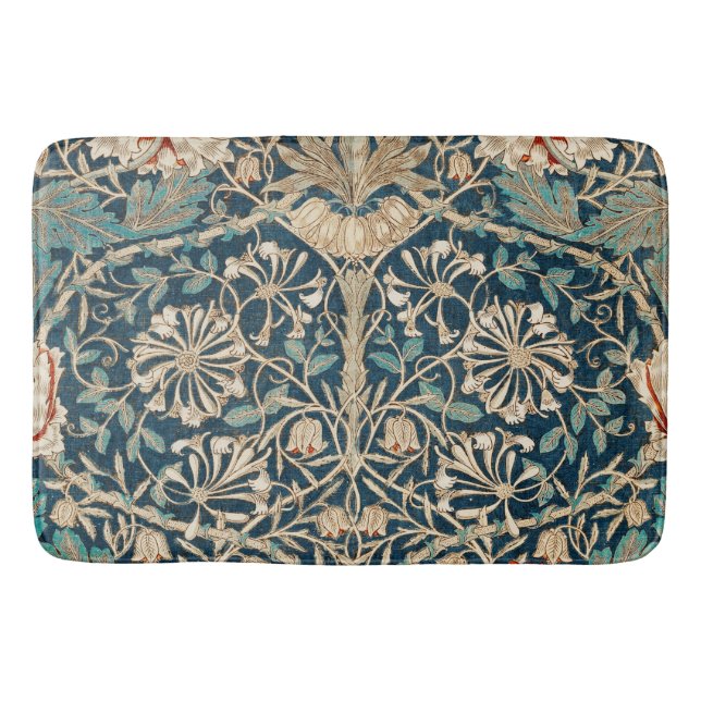 Tapis De Bain William Morris Antique Honeysuckle Floral (Devant)