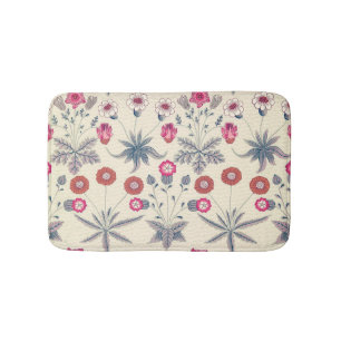 Tapis De Bain William Morris Daisy Motif floral Orange rouge