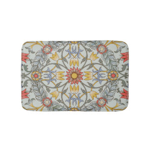 Tapis De Bain William Morris Floral Circle Flower Illustration