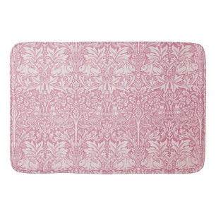 Tapis De Bain William Morris Forêt de lapin Folid Rose