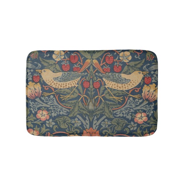 Tapis De Bain William Morris Fraise Voleurs Oiseaux (Devant)