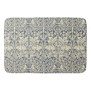Tapis De Bain William Morris, gris bleu, motif, Art nouveau, vin