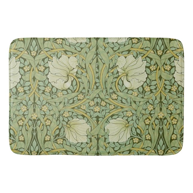 Tapis De Bain William Morris Pimpernel Fond d'écran bleu Floral (Devant)