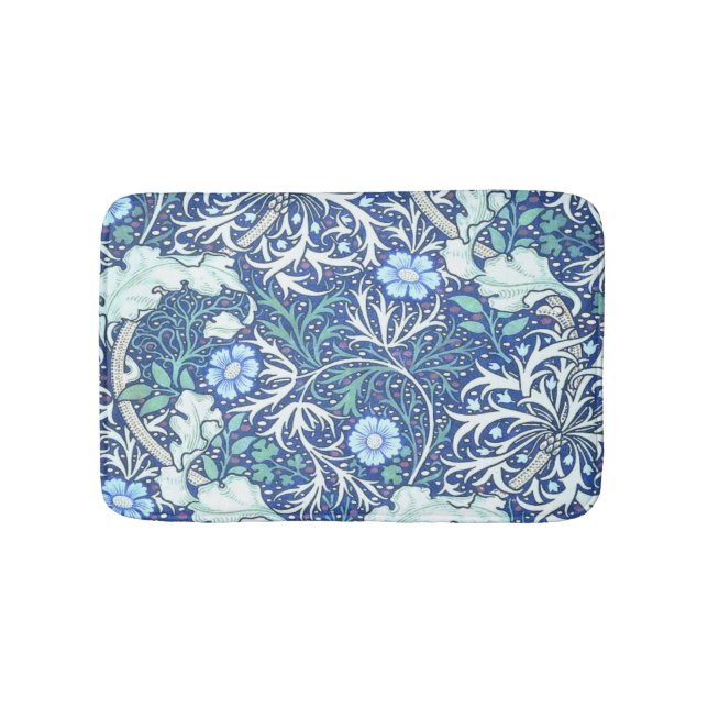 Tapis De Bain William Morris Seaweed Blue (Devant)