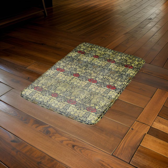 Tapis De Bain William * Morris Tulip et Rose Gold Red (Créateur téléchargé)