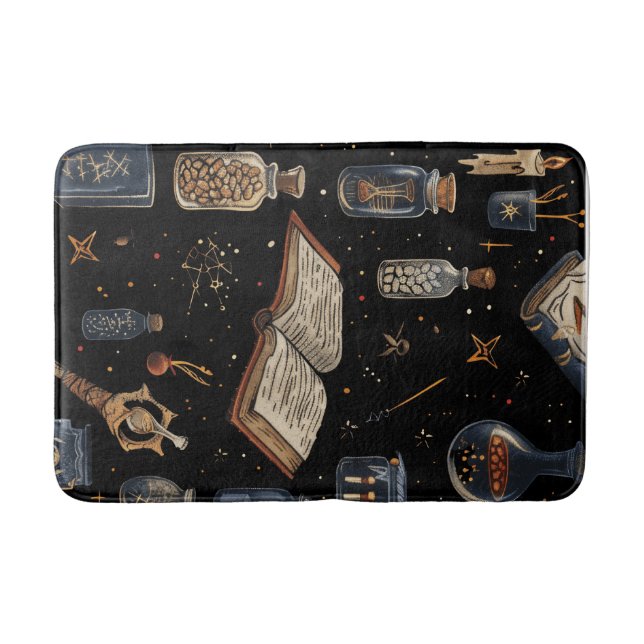 Tapis De Bain Witchcraft Potion Pattern – Halloween Magic (Devant)