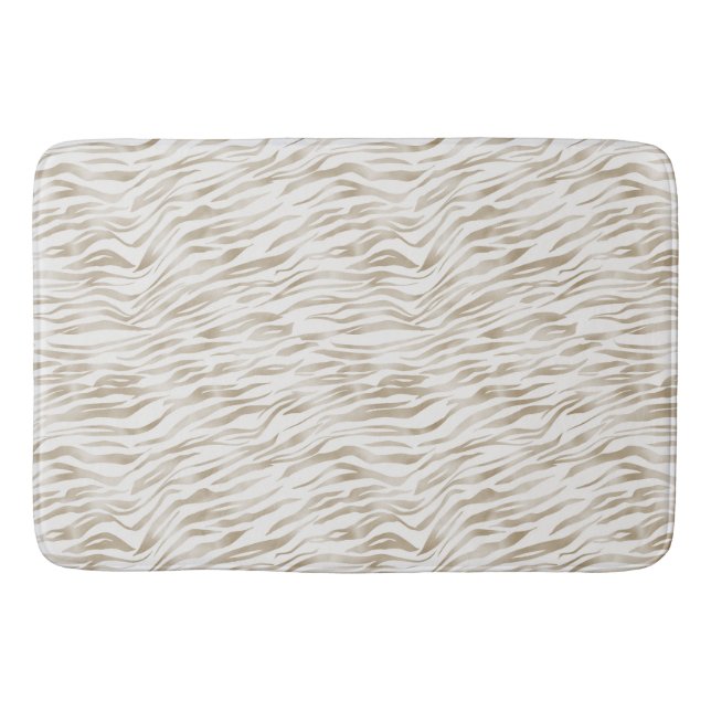 Tapis De Bain Zen Cream blanc cacao Brown Zebra (Devant)