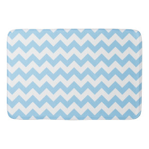 Tapis De Bain Zigzag bleu, Chevron bleu, Motif géométrique