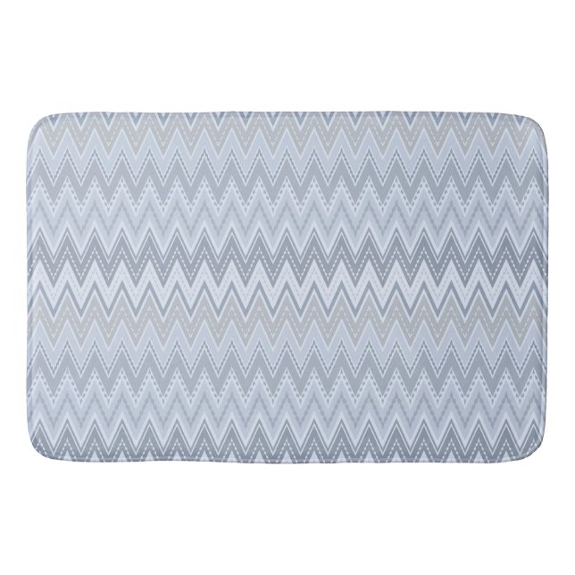 Tapis De Bain Zigzag bleu clair (Devant)