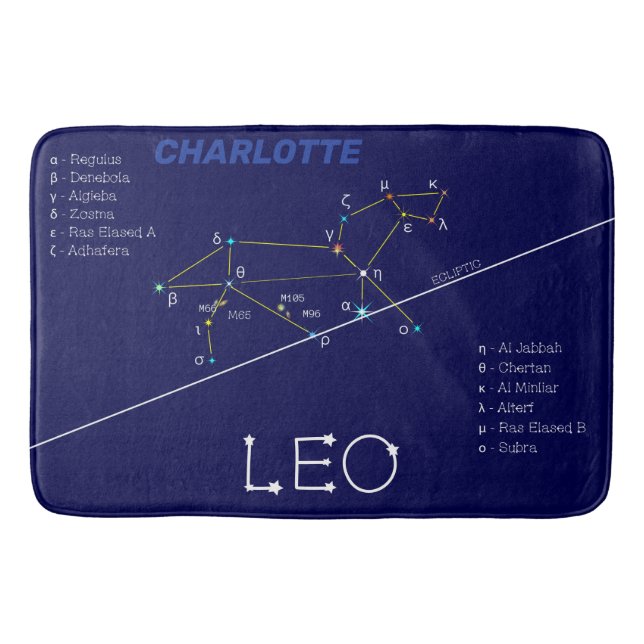 Tapis De Bain Zodiac Constellation Leo (Devant)