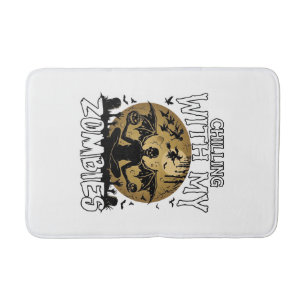 Tapis De Bain Zombies glaçants Halloween Démon ailé Lune Tombe