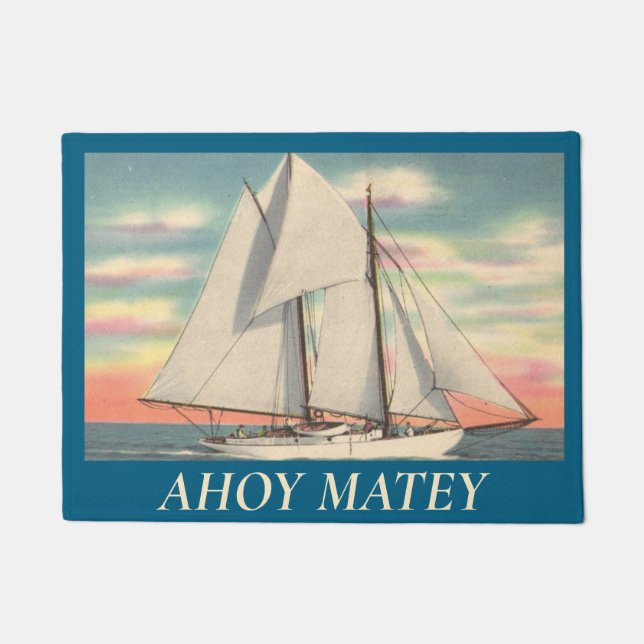 Tapis de bienvenue Ahoy Matelot (Devant)