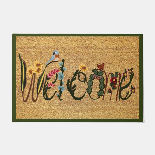Tapis de bienvenue Fleur, Mat cadeau de l'amant Fl (Devant)
