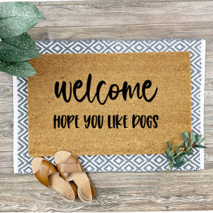 Tapis de bienvenue J'espère que vous aimez les chi
