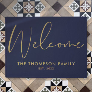 Tapis de Bienvenue Personnalisé avec Nom de Famill