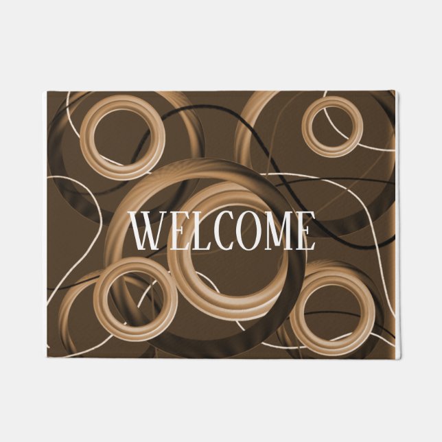 Tapis de bienvenue pour design d'art Abstrait Brow (Devant)