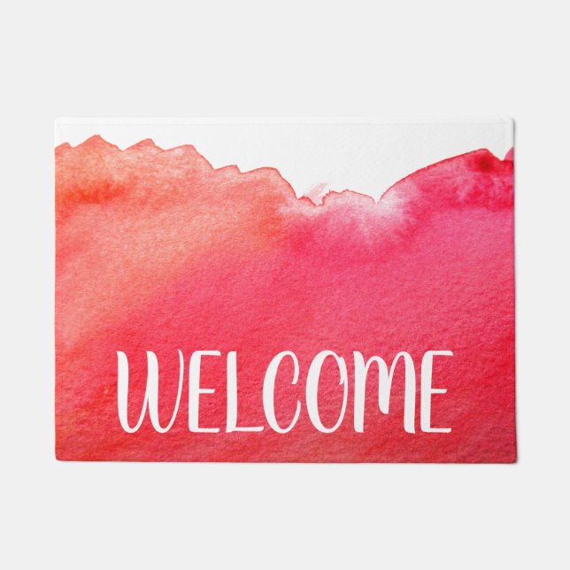 Tapis de bienvenue pour le thème de l'aquarelle ro (Devant)