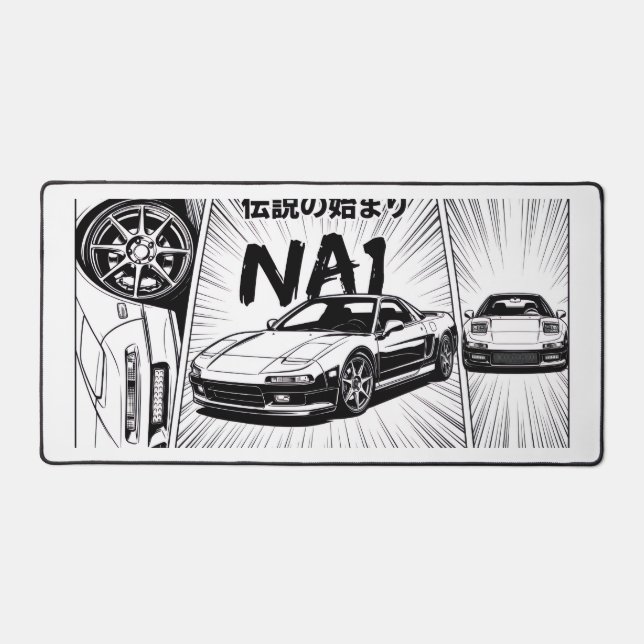 Tapis de bureau à écran large Manga Retro JDM NA1  (Recto)