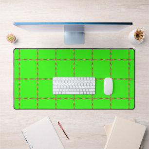 Tapis de bureau à grille néon avec flèches roses –