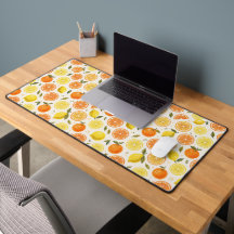 Tapis de bureau à motif de fruits d'agrumes frais