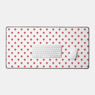 Tapis de bureau à motif de tulipes roses luxuriant