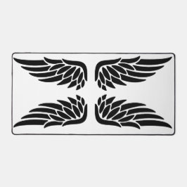 Tapis de bureau à thème noir et blanc Eagle Wing