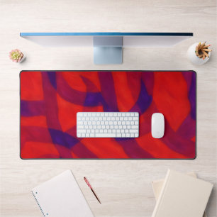 Tapis de bureau Art bleu et rouge