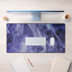 Tapis de bureau Art Feu Bleu Flammes