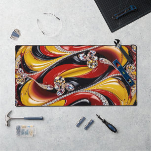 Tapis de bureau aux couleurs de la Belgique