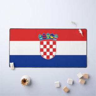 Tapis de bureau avec drapeau de la Croatie
