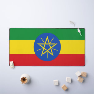 Tapis de bureau avec drapeau de l'Éthiopie