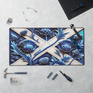 Tapis de bureau avec drapeau des chardons écossais