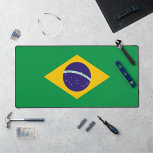 Tapis de bureau avec drapeau du Brésil