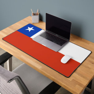 Tapis de bureau avec drapeau du Chili