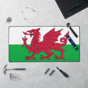 Tapis de bureau avec drapeau du Pays de Galles, Ro